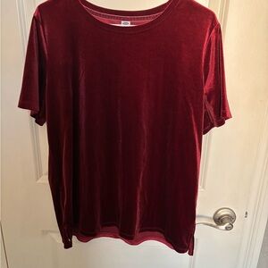 Old Navy Burgundy Velvet Top